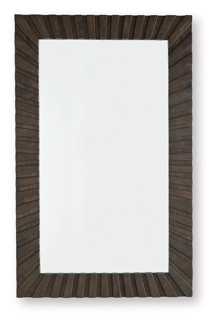 Advin - Accent Mirror - Dark Brown - Stylish Home Furniture