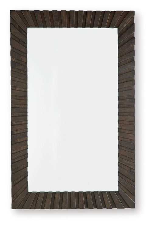Advin - Accent Mirror - Dark Brown - Stylish Home Furniture