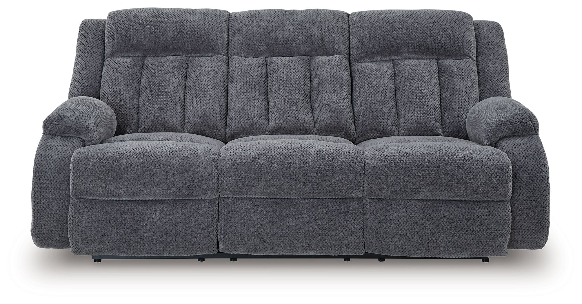 Observation - Reclining Power Sofa With Drop Down Table - Steel - Stylish Home Furniture
