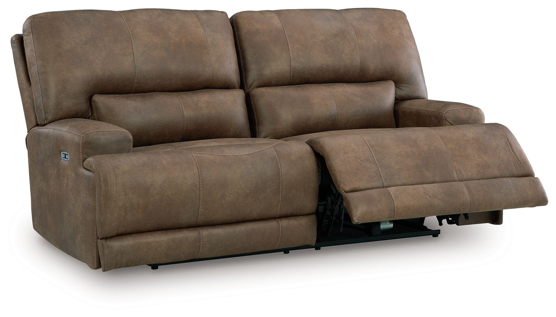 Beckley Place - 2 Seat Power Reclining Sofa With Adjustable Headrest - Earth - Stylish Home Furniture