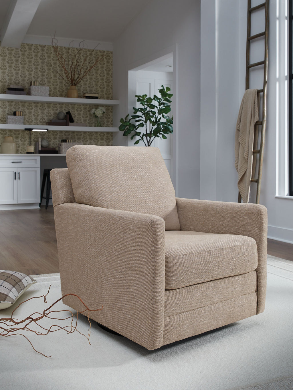 Freybourne Next-Gen Nuvella - Swivel Accent Chair - Stylish Home Furniture