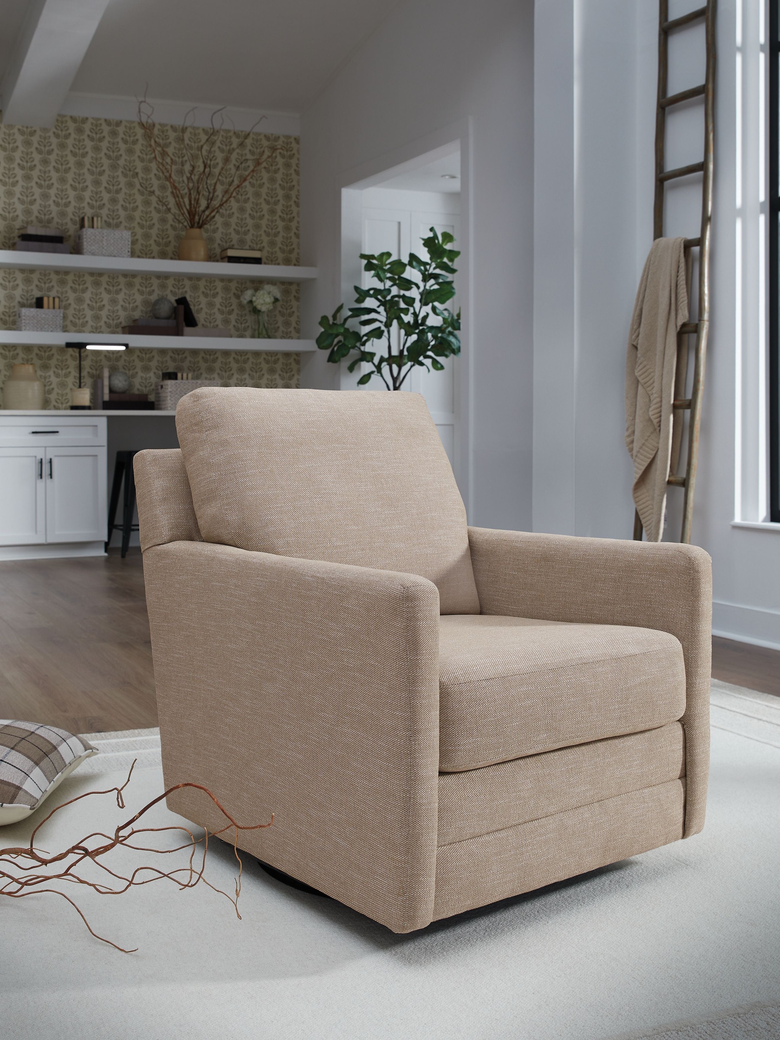 Freybourne Next-Gen Nuvella - Swivel Accent Chair - Stylish Home Furniture