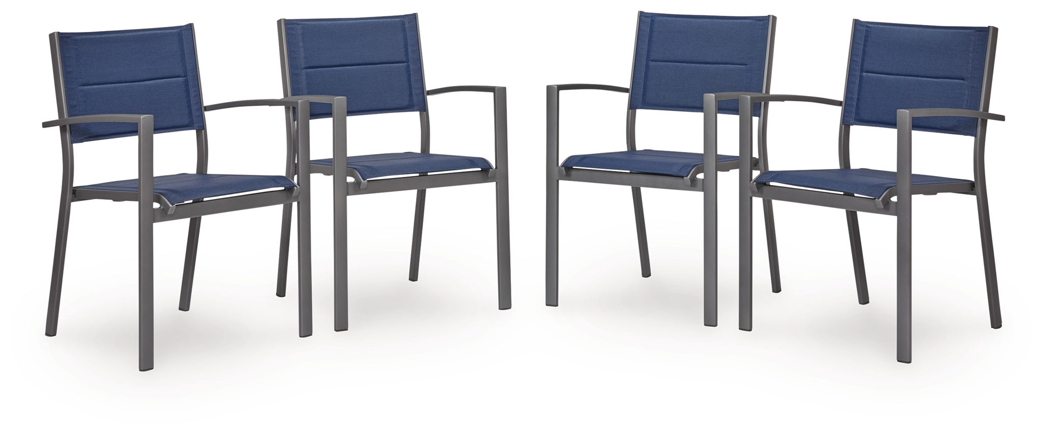 Rocky Creek - Sling Arm Chair (Set of 4) - Blue / Gray - Stylish Home Furniture