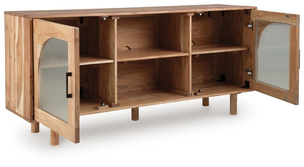 Adway - Accent Cabinet - Natural Brown - Stylish Home Furniture