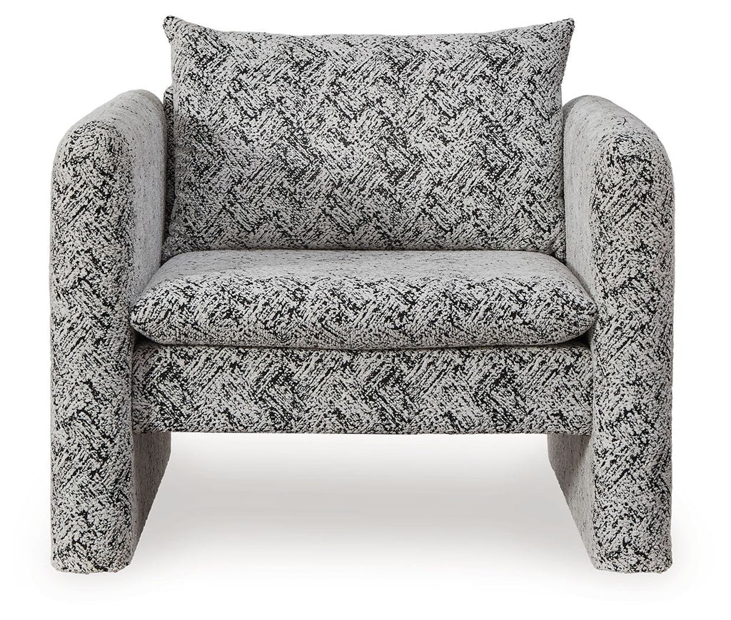Kenbell - Accent Chair - Black / White - Stylish Home Furniture
