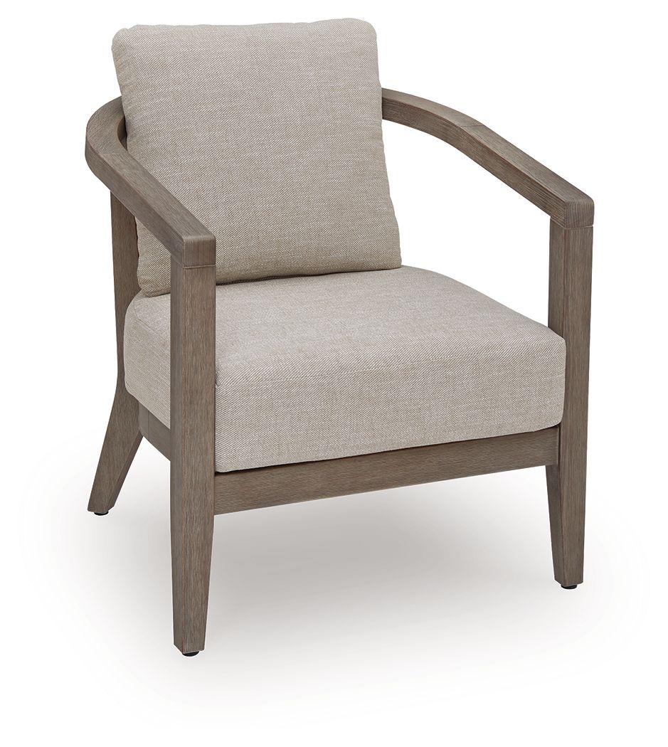 Joy Lagoon - Outdoor Chairs With Cushions/Table (Set of 3) - Beige - Stylish Home Furniture