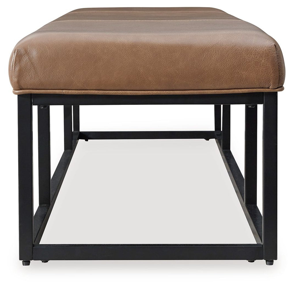Joston - Accent Bench - Caramel - Stylish Home Furniture