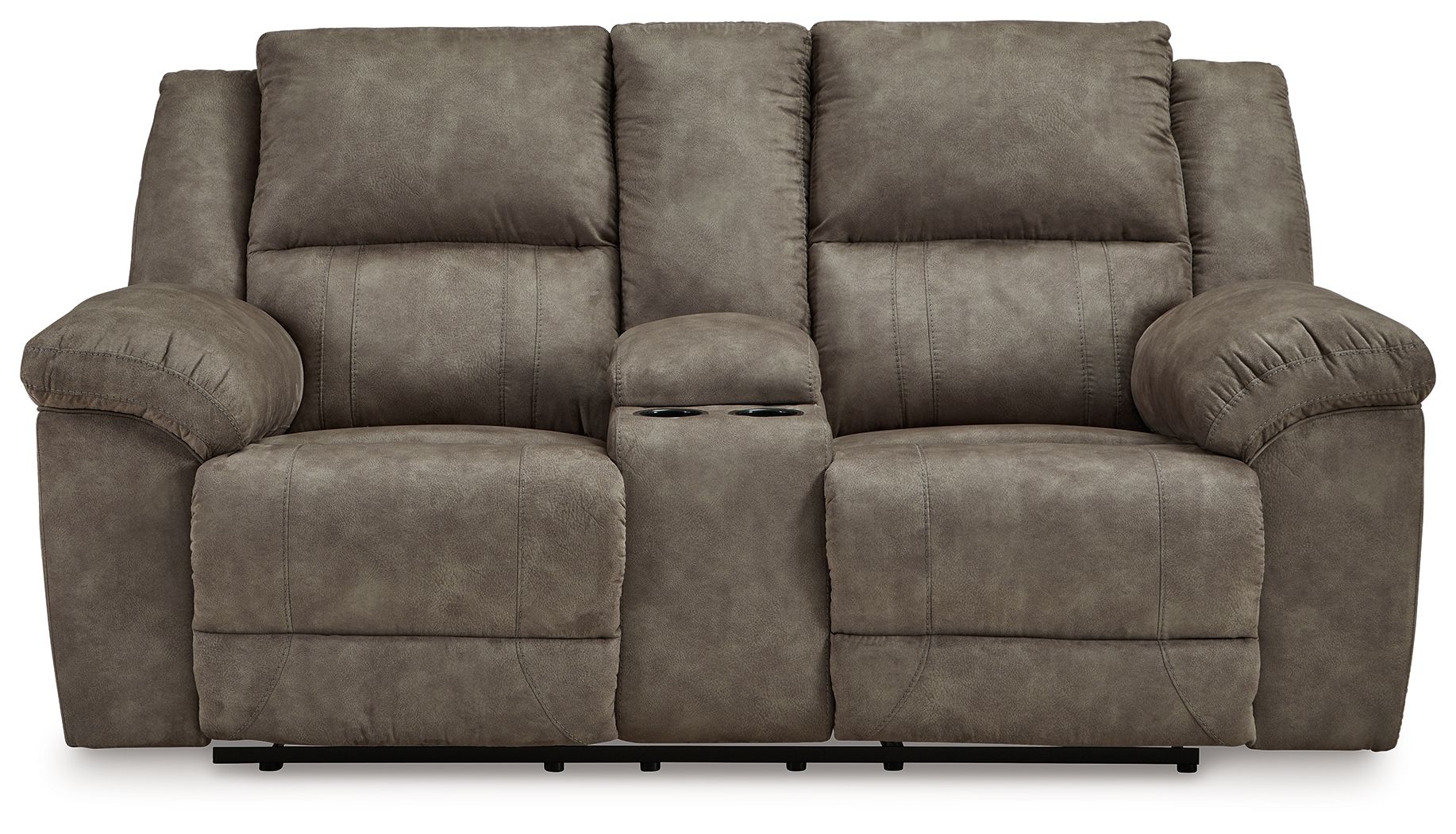 Laresview - Dbl Reclining Loveseat with Console - Fossil - Stylish Home Furniture