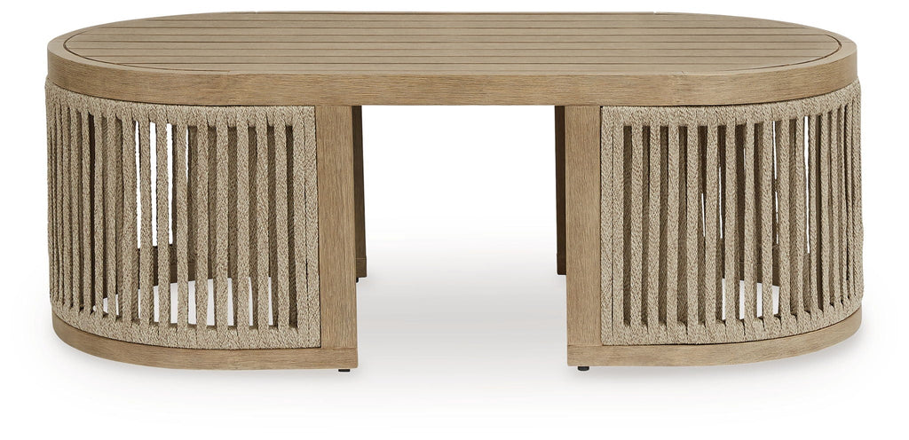Serena Shores - Rectangular Cocktail Table - Beige - Stylish Home Furniture