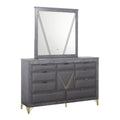 Symmetry - Lighted Mirror - Charcoal - Stylish Home Furniture