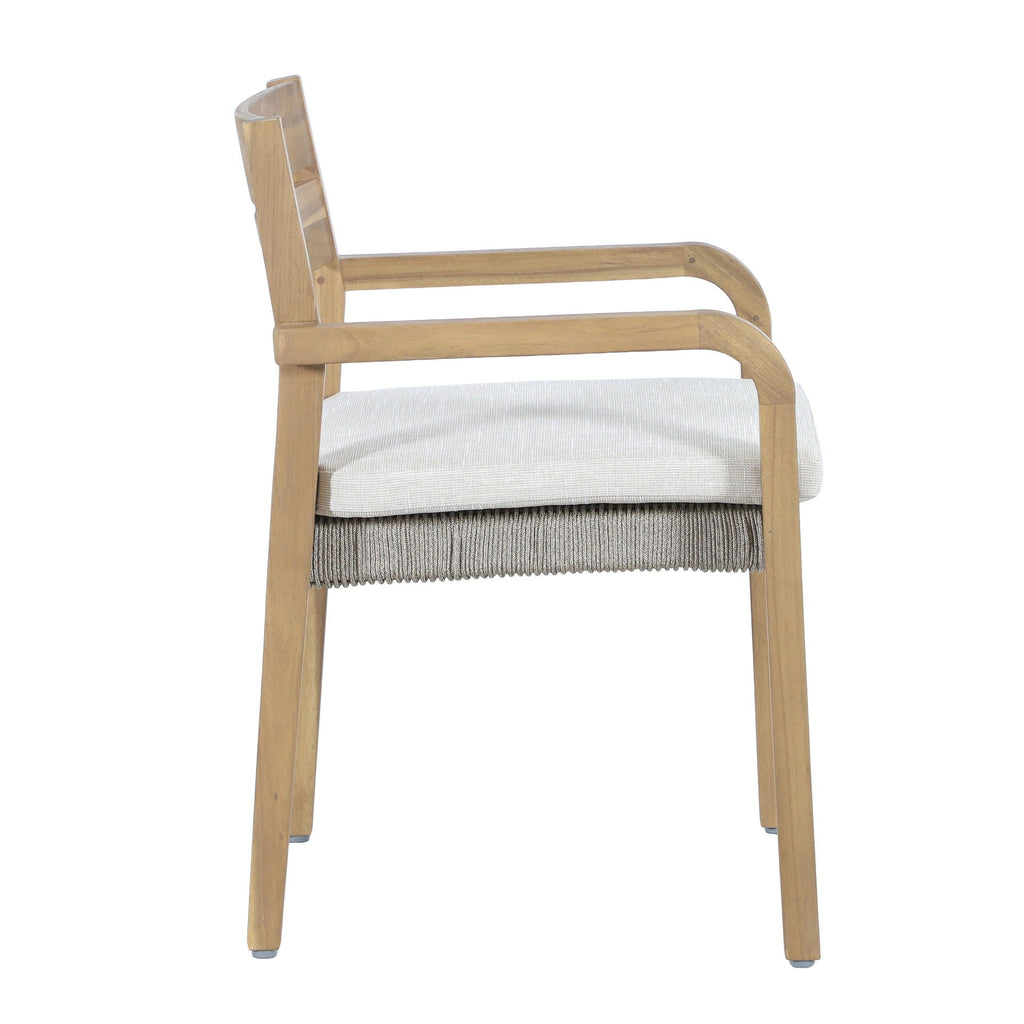 Arden - Wood And Wicker Patio Dining Chair (Set of 2) - Natural / Brown - Stylish Home Furniture