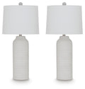 Vauville - Poly Table Lamp (Set of 2) - White - Stylish Home Furniture