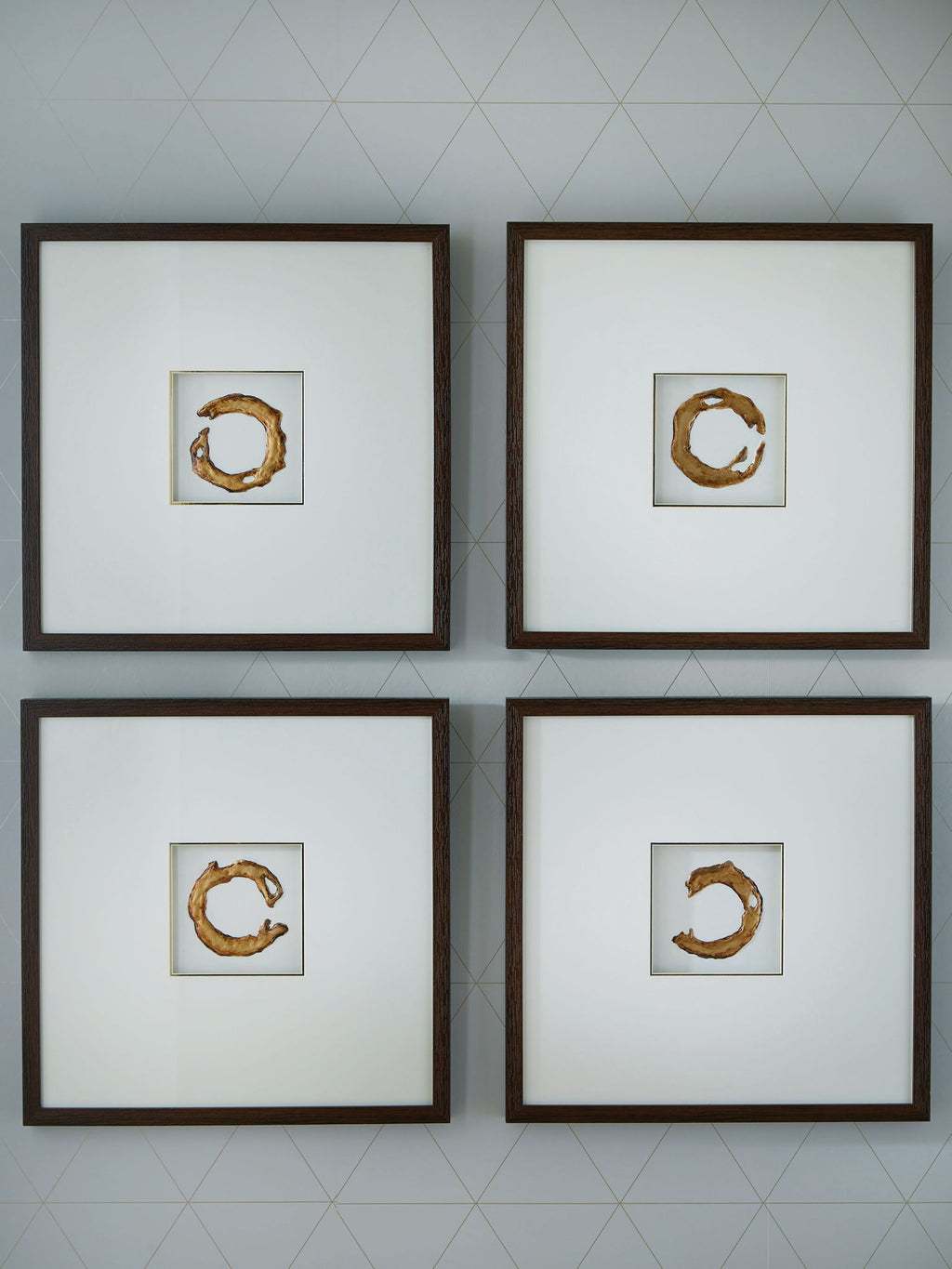Dallbourne - Wall Art Set (Set of 4) - White / Gold Finish - Stylish Home Furniture