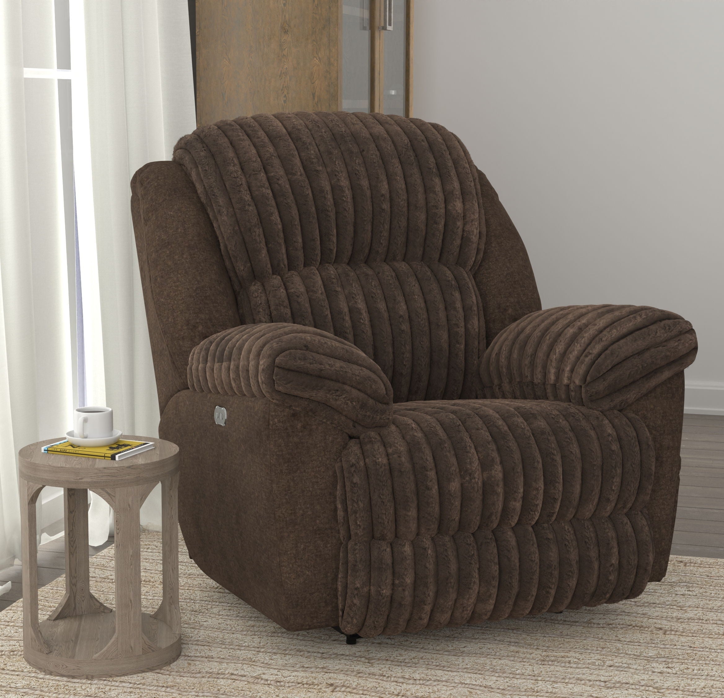 Shaggy - Power Lay Flat Recliner With Zero Gravity - Stylish Home Furniture
