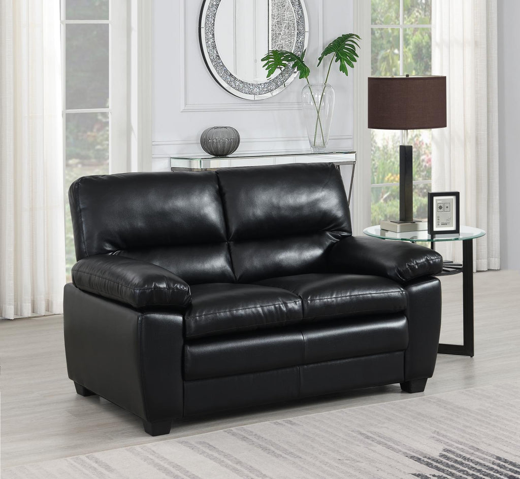 U529 - Loveseat - Black - Stylish Home Furniture