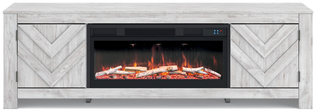 Cayboni - LG TV Stand With Fireplace Option - Stylish Home Furniture