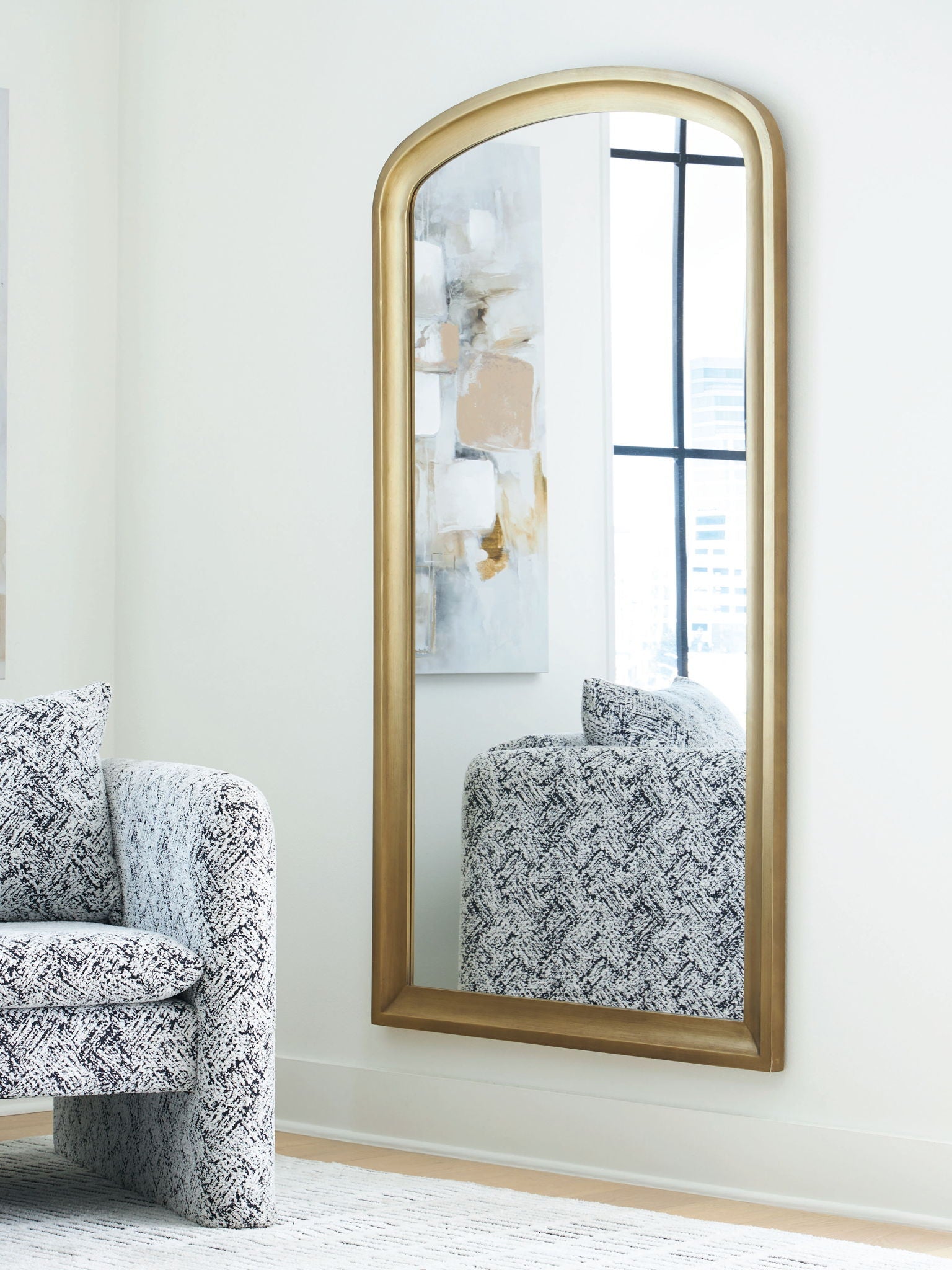 Fintan - Floor Mirror - Gold Finish - Stylish Home Furniture