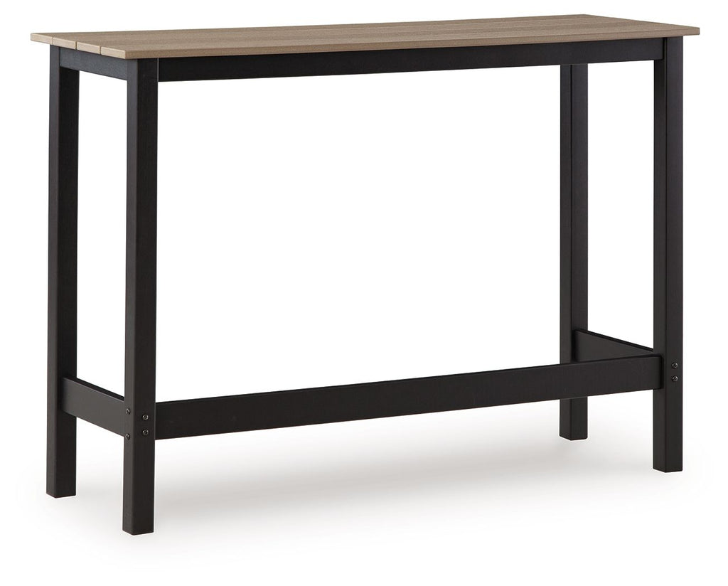 Shoreline Beach - Outdoor Counter Table And 2 Barstools (Set of 3) - Black / Beige - Stylish Home Furniture