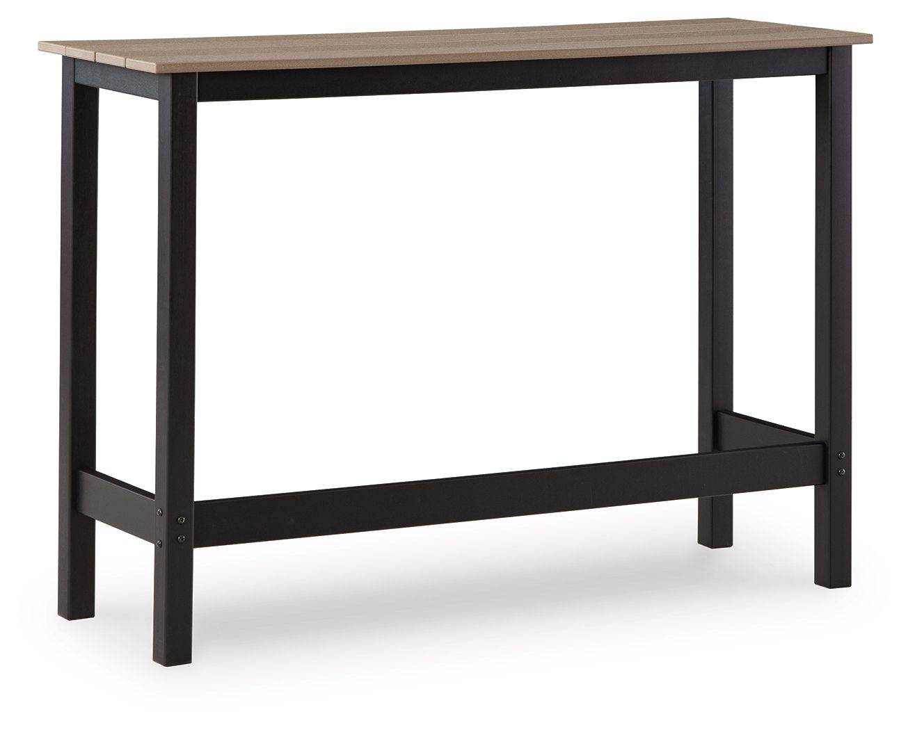 Shoreline Beach - Outdoor Counter Table And 2 Barstools (Set of 3) - Black / Beige - Stylish Home Furniture