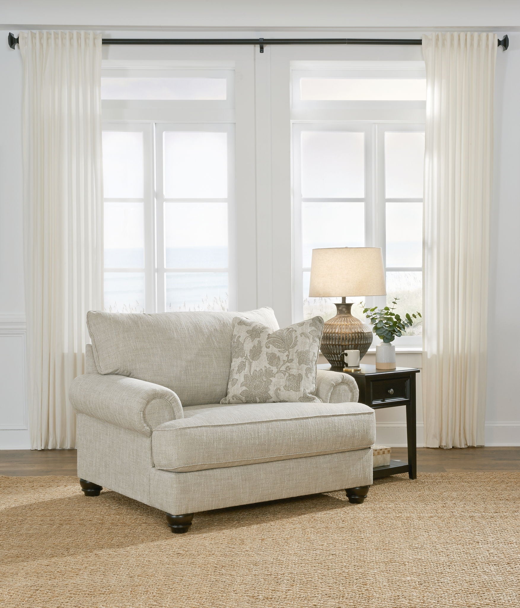 Asanti - Chair and a Half - Fog - Stylish Home Furniture