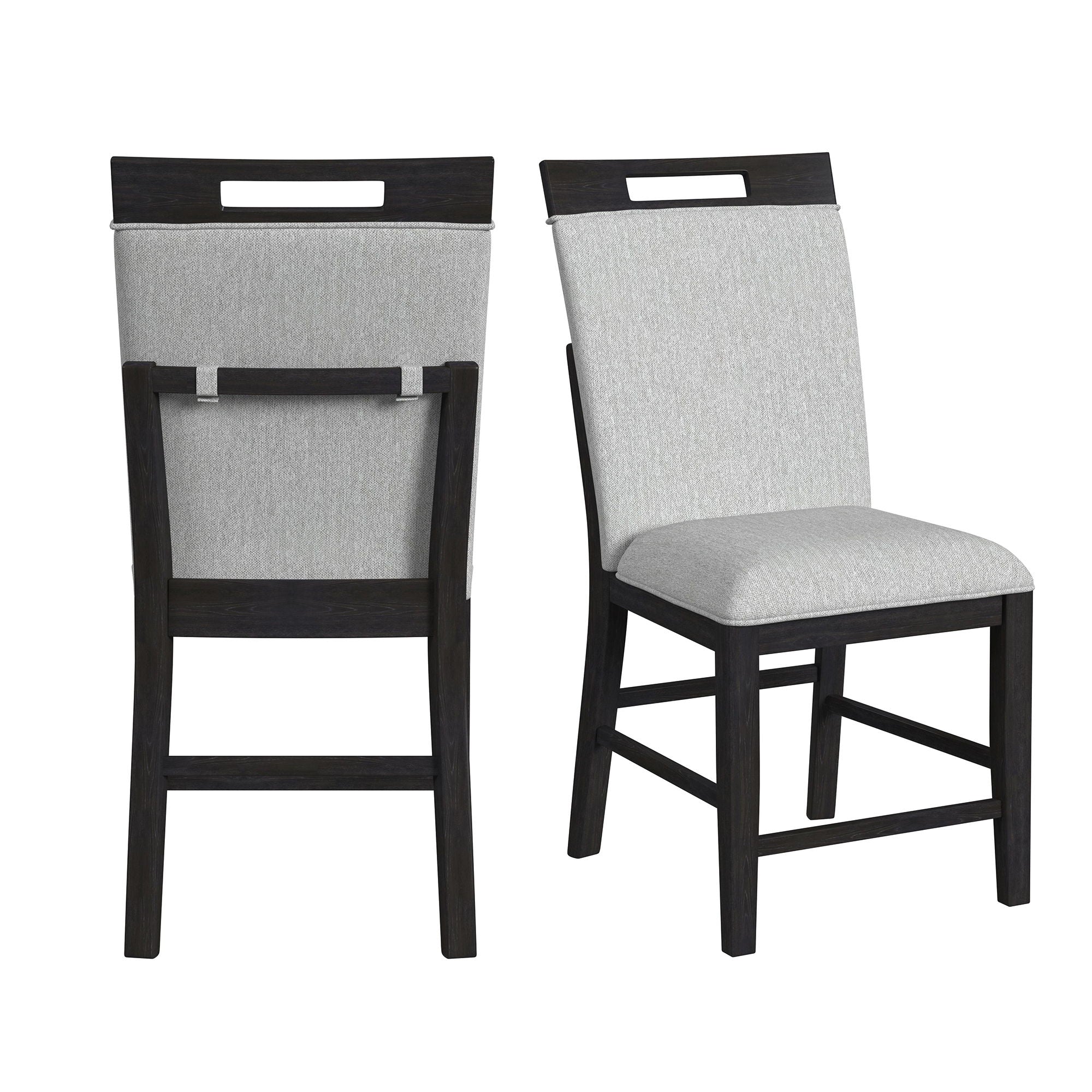 Transcend - Counter Side Chair (Set of 2) - Charcoal - Stylish Home Furniture