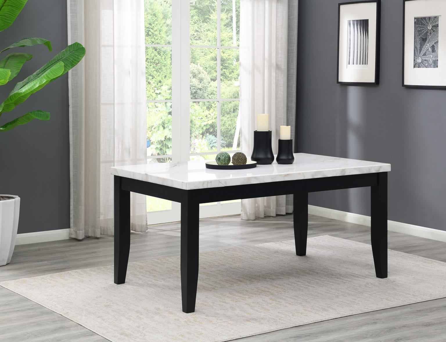 D127 - Marble Dining Table - White - Stylish Home Furniture