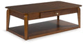 Trenmour - Rectangular Cocktail Table - Medium Brown - Stylish Home Furniture