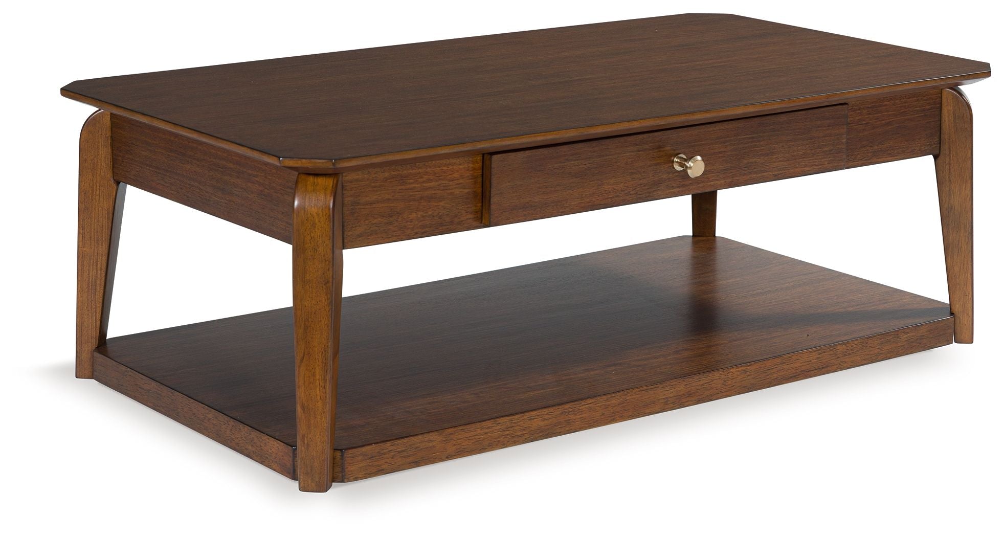 Trenmour - Rectangular Cocktail Table - Medium Brown - Stylish Home Furniture