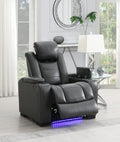 U93 - LED Power Reclining With Power Headrest Chair - Gray - Stylish Home Furniture