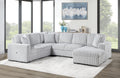 U299 - 3 Piece Sectional With USB - Gray - Stylish Home Furniture
