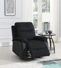 U181 - Corduroy Motion Chair - Black - Stylish Home Furniture
