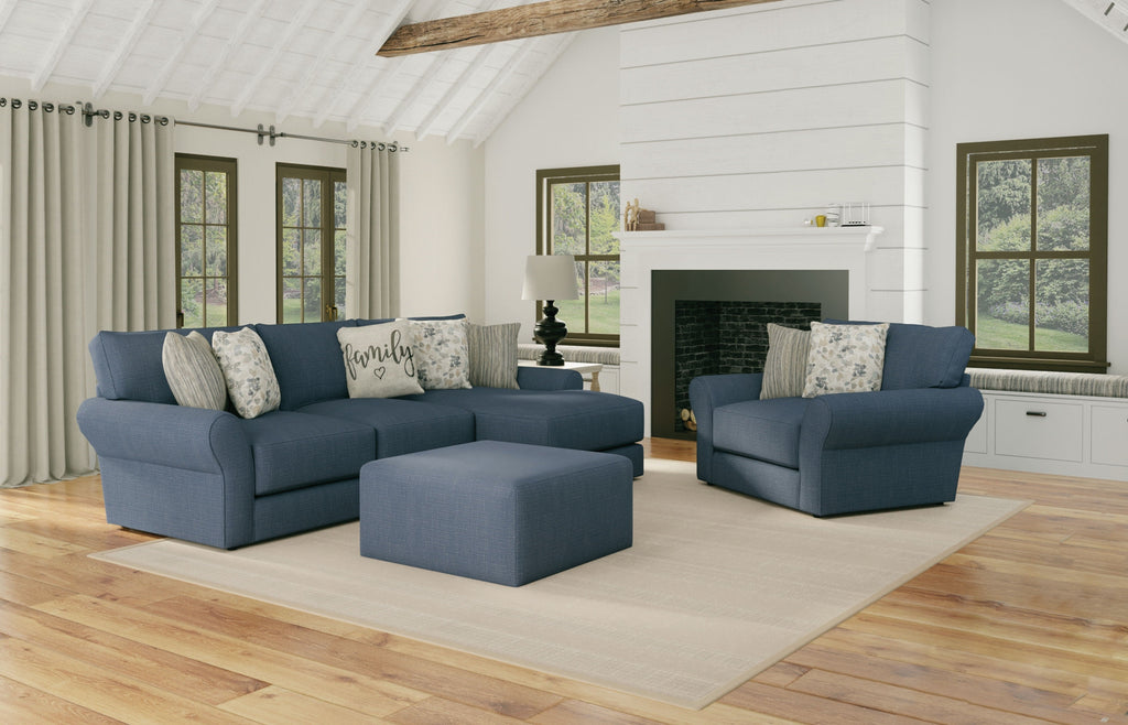 Cape May - Cocktail Ottoman - Denim - Stylish Home Furniture
