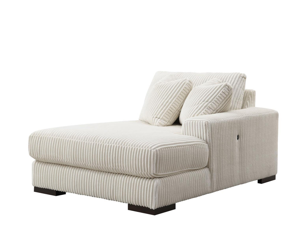 U244 - 6 Piece Living Room Set (2 Armless Chairs, 1 Console, 1 Right Chaise, 1 LAF, 1 Wedge) - White - Stylish Home Furniture