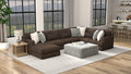 Logan - Cocktail Ottoman - Chocolate Brown - Stylish Home Furniture