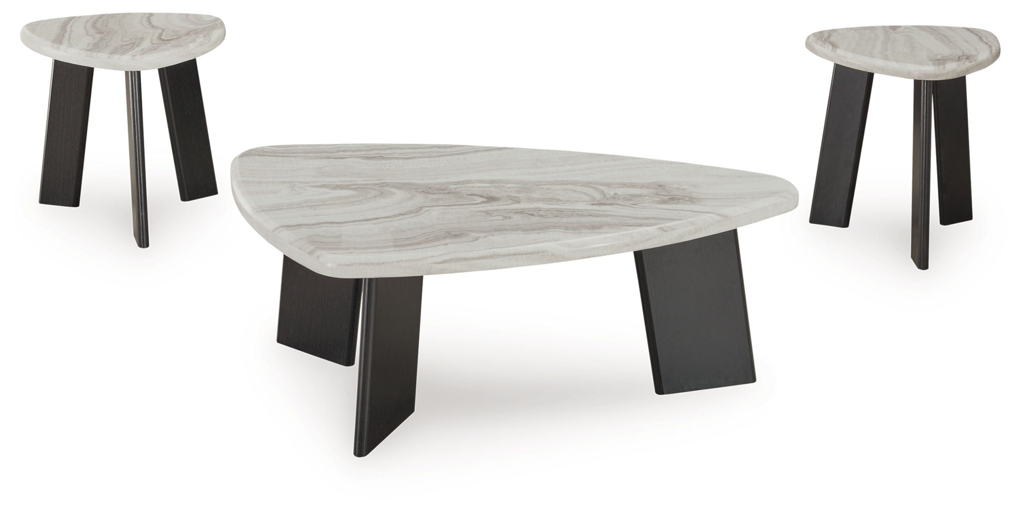 Lilyberg - Occasional Table Set (Set of 3) - Gray / Black - Stylish Home Furniture