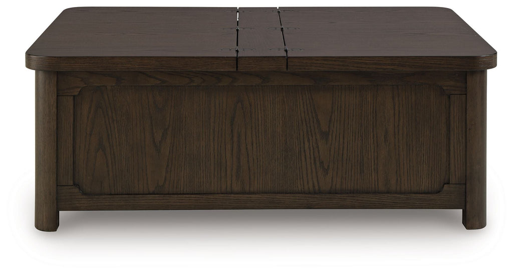 Breckington - Cocktail Table With Storage - Dark Brown - Stylish Home Furniture