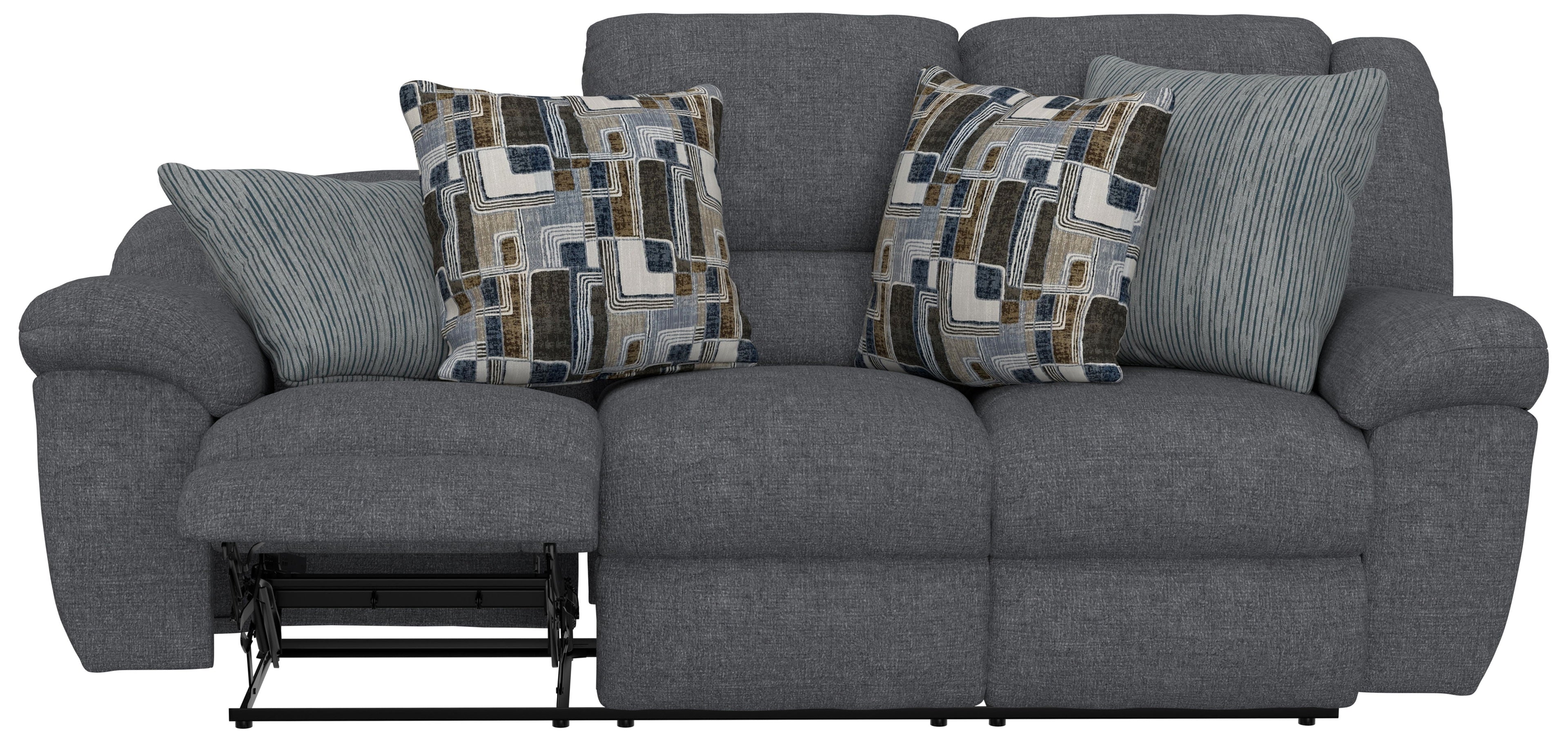 Trifecta - Sofa With 3 Recliners and Drop Down Table