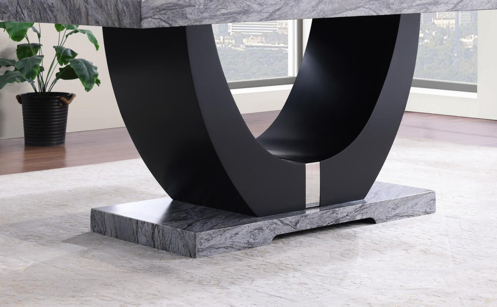 D144 - Faux Marble Dining Table - Gray - Stylish Home Furniture