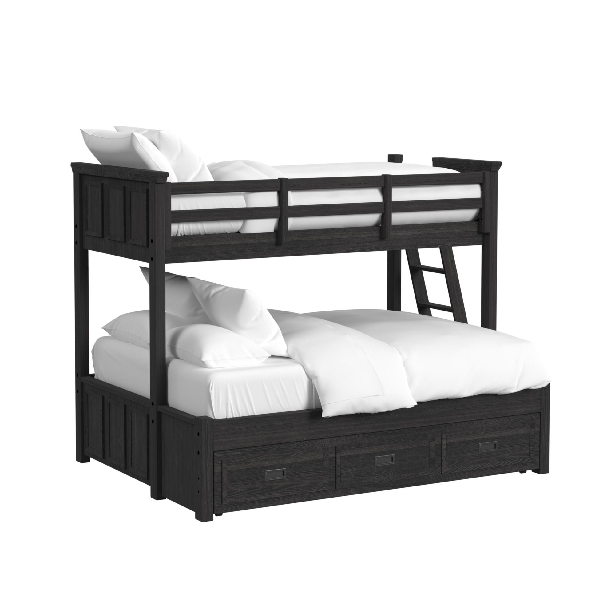 Hampton Kids - Bunk With Ladder And Trundle Bedroom Set - Stylish Home Furniture
