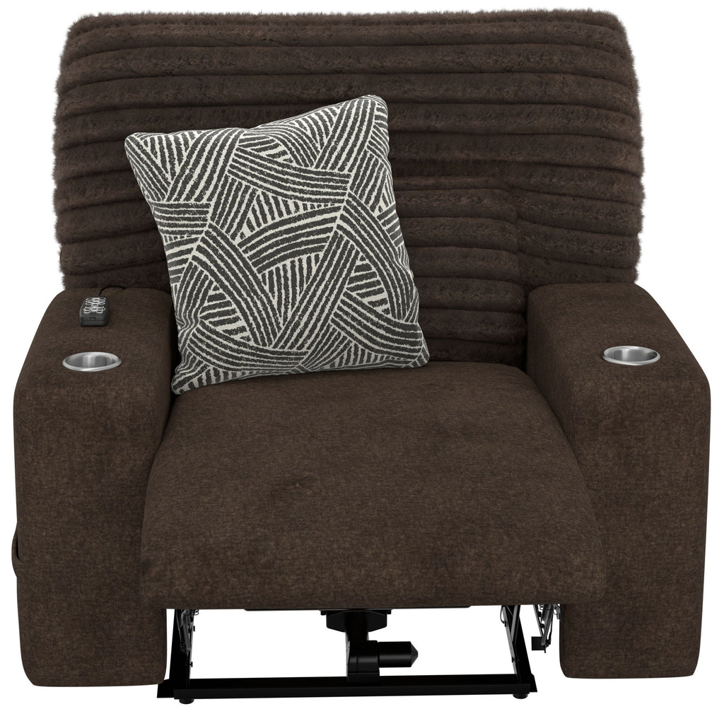 Zen - Power Recliner With CR3 Heat / Massage / Zero Gravity - Chocolate - Stylish Home Furniture