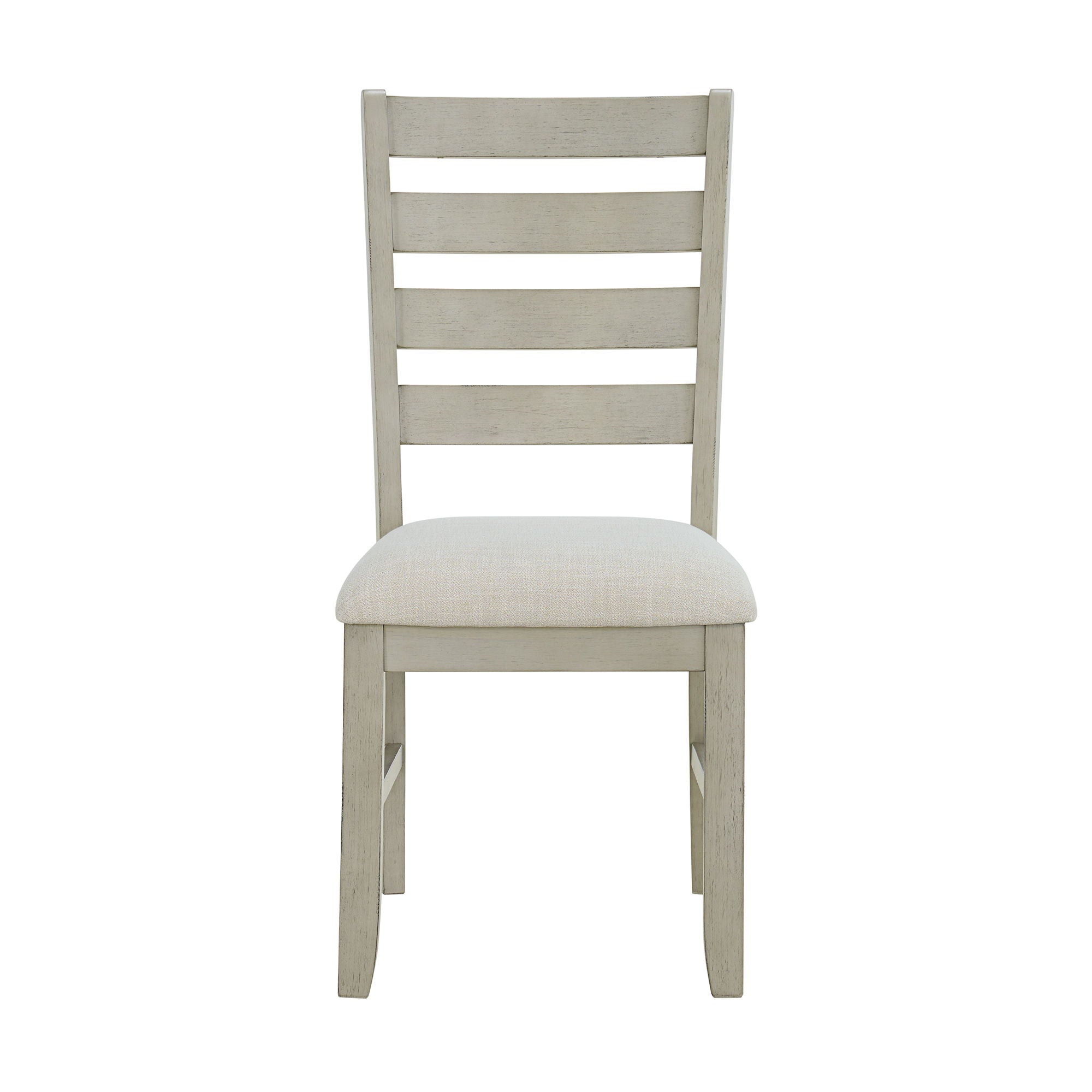 Farmington - Ladder Back Dining Side Chair (Set of 2) - Washed Stone / Light Beige - Stylish Home Furniture