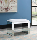 G-317 - Glamour Vanity Stool - Pearl Silver - Stylish Home Furniture
