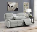 U182 - Corduroy Motion Sofa With Drop Down Table - Gray - Stylish Home Furniture