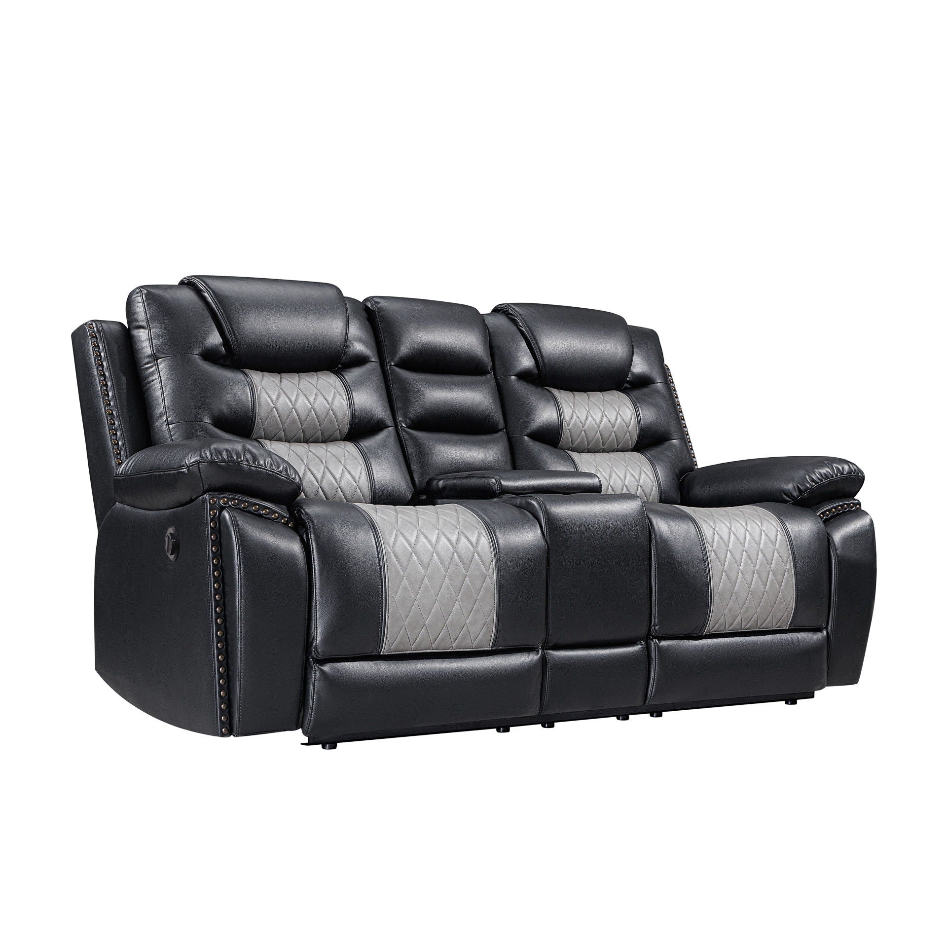 Nikko - Console Loveseat With Dual Recliners - Stylish Home Furniture