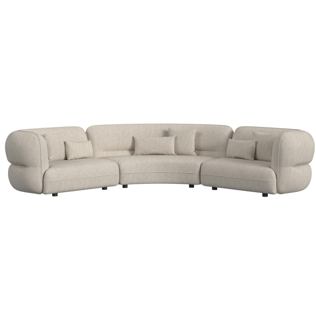 Four Seasons - Sectional Set With 6 Pillows - Camel - Stylish Home Furniture