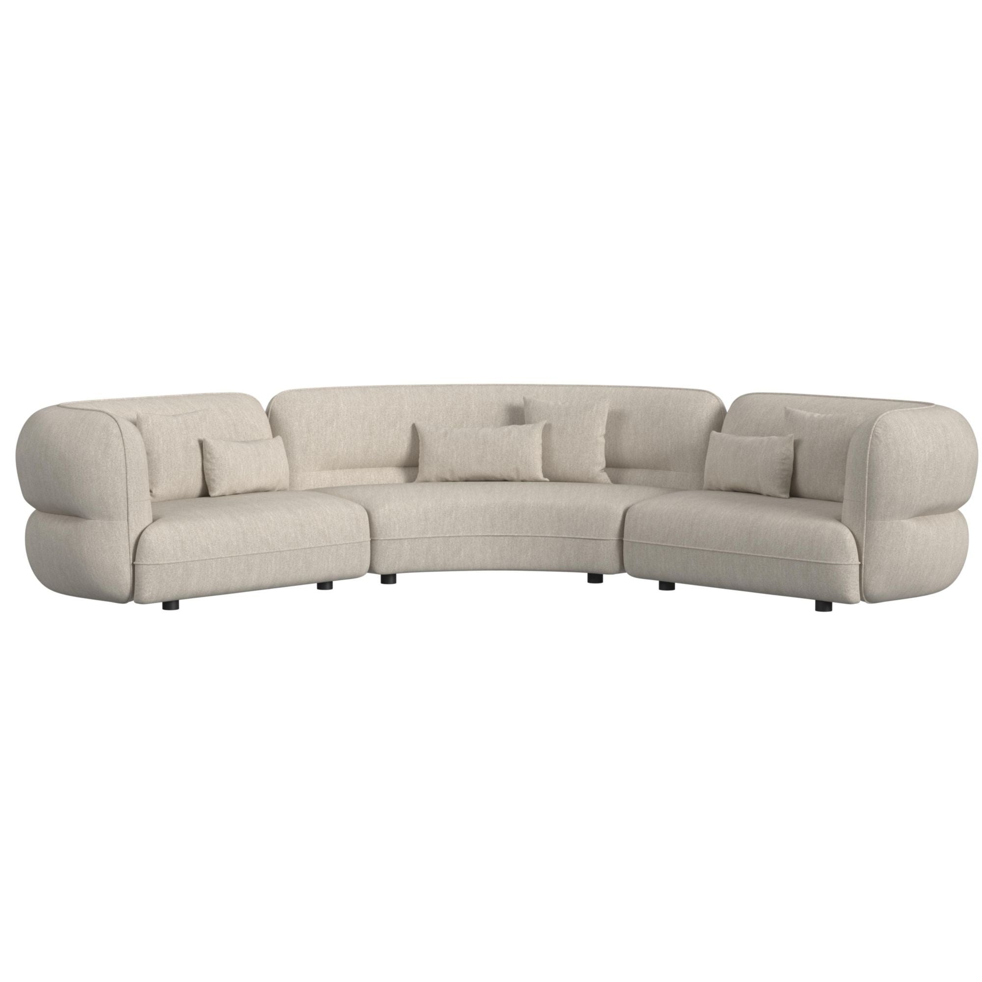 Four Seasons - Sectional Set With 6 Pillows - Camel - Stylish Home Furniture