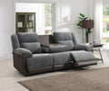 U177 - Motion Sofa With Drop Down Table - Charcoal Gray - Stylish Home Furniture