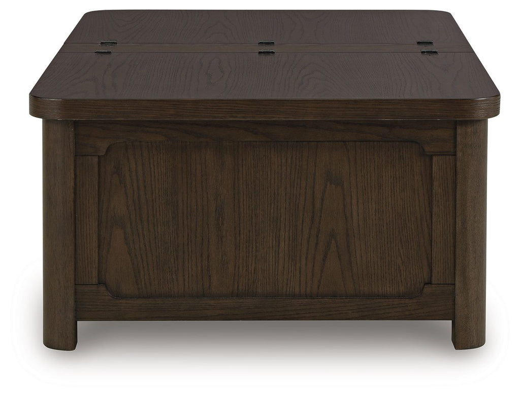 Breckington - Cocktail Table With Storage - Dark Brown - Stylish Home Furniture