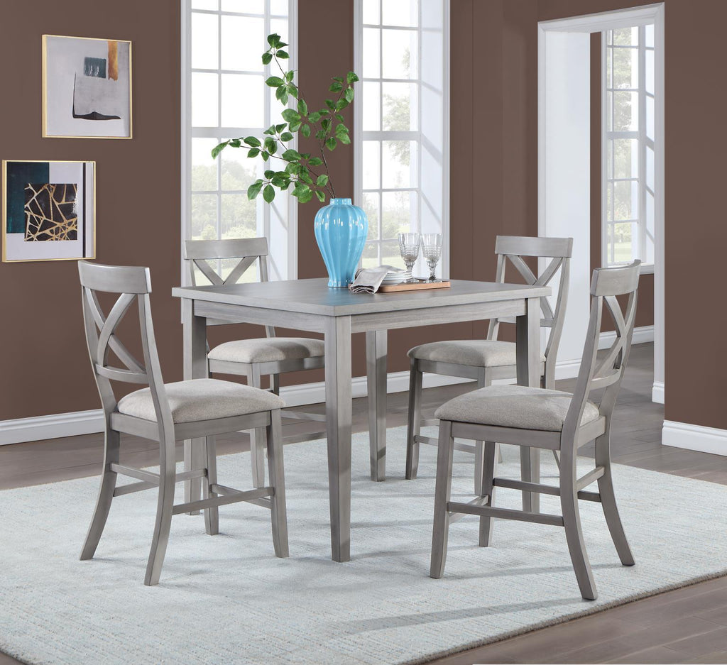 D165 - Square Counter Height Table - Gray - Stylish Home Furniture