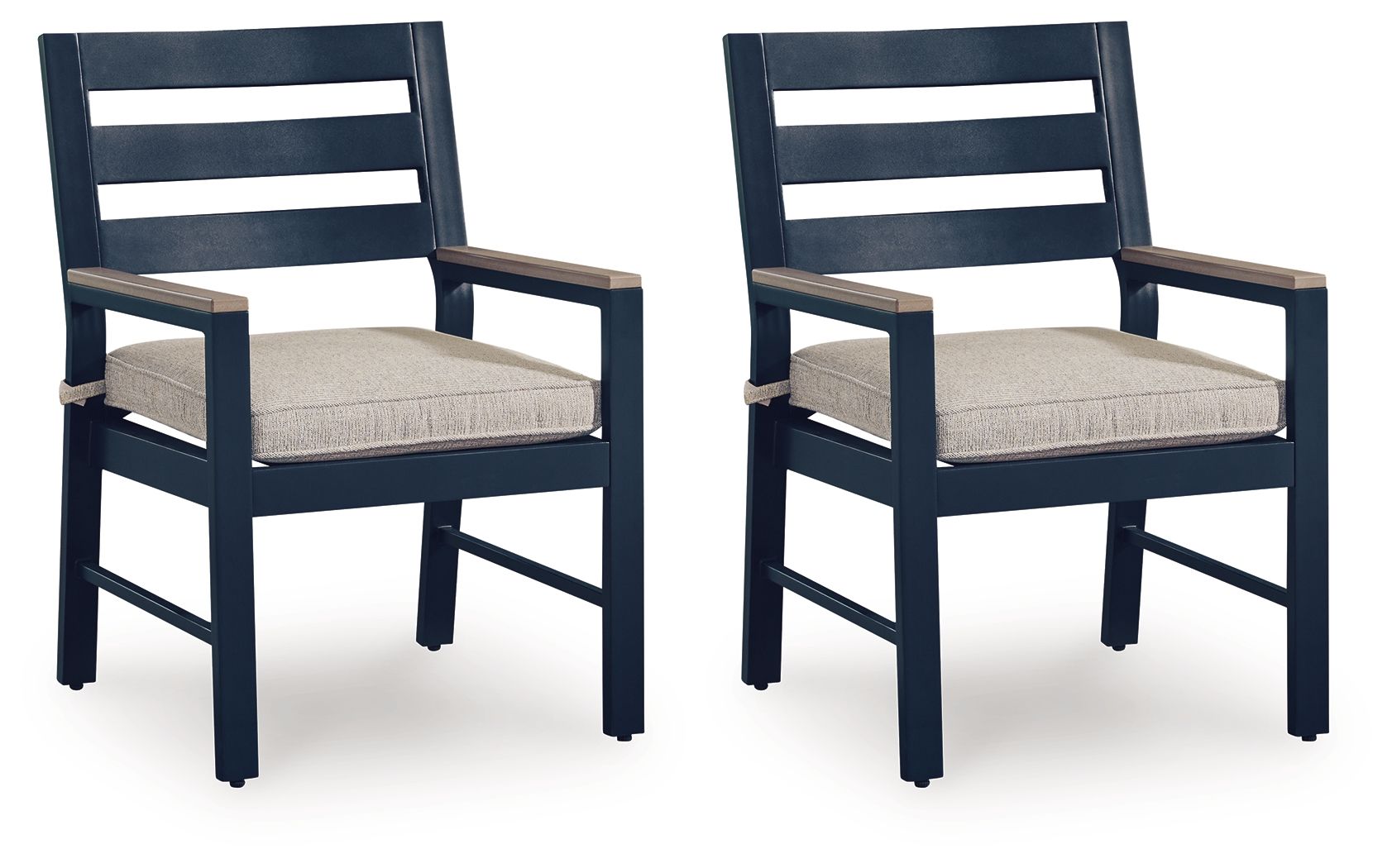 East Beach - Arm Chair With Cushion (Set of 2) - Blue - Stylish Home Furniture
